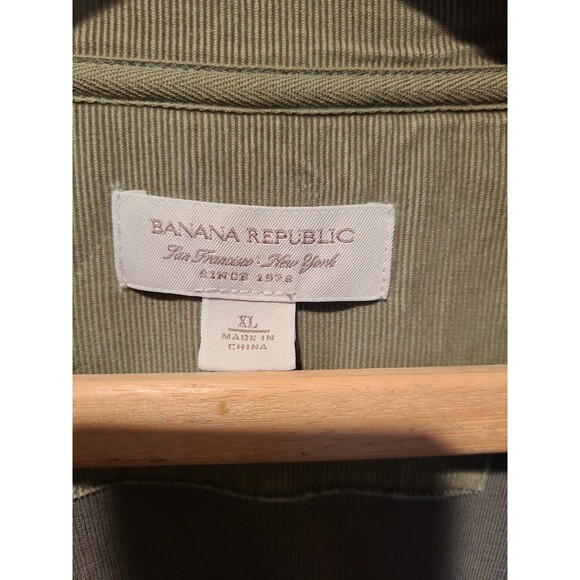 Green Banana Republic Quarter Zip Sweater XL - Picture 2 of 5